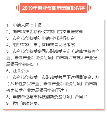 邦企信息分享2019年深圳市創(chuàng)業(yè)資助申請(qǐng)9大審批流程